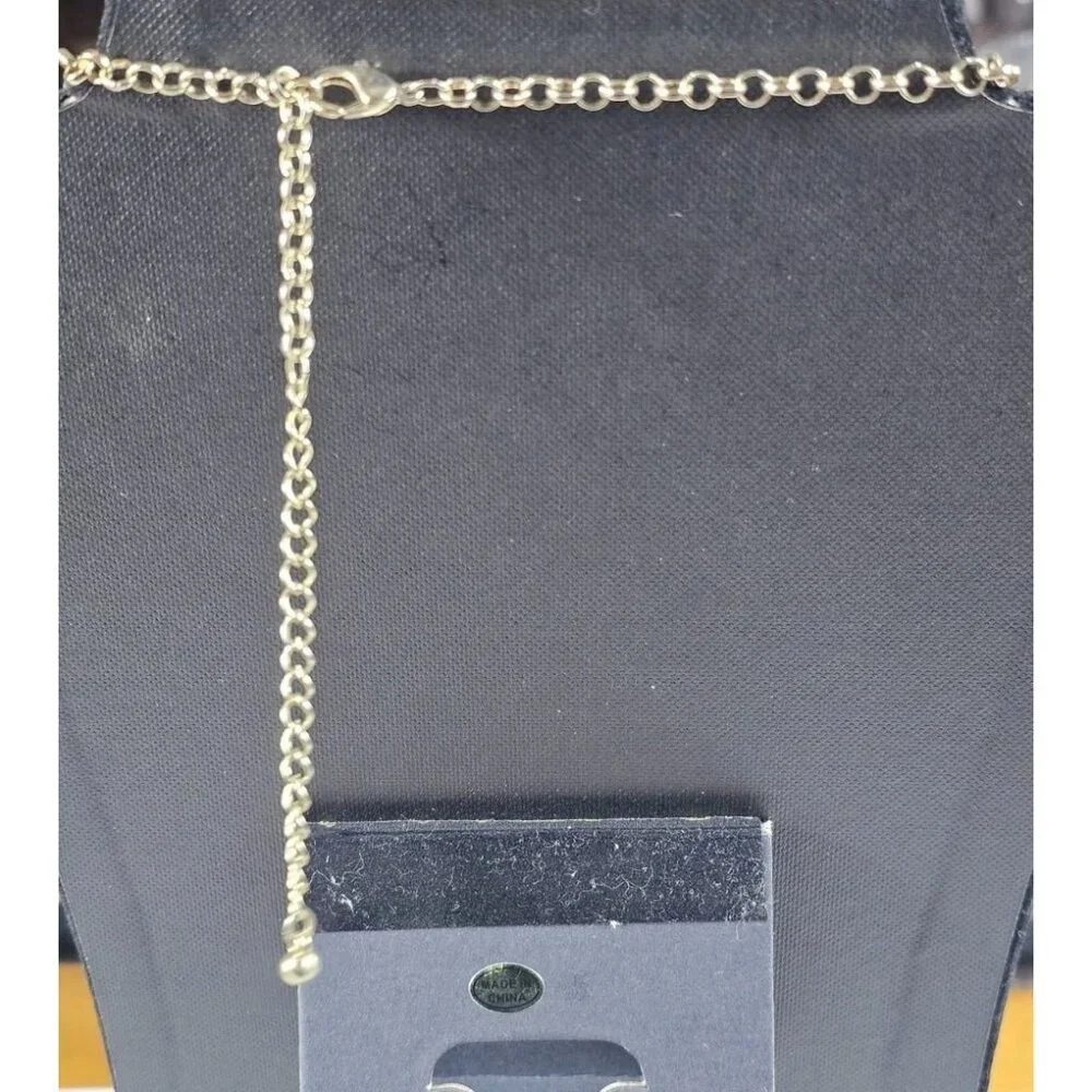 Green Faceted Statement Necklace Gold Tone Chain Chandelier Bib Necklace Vintage